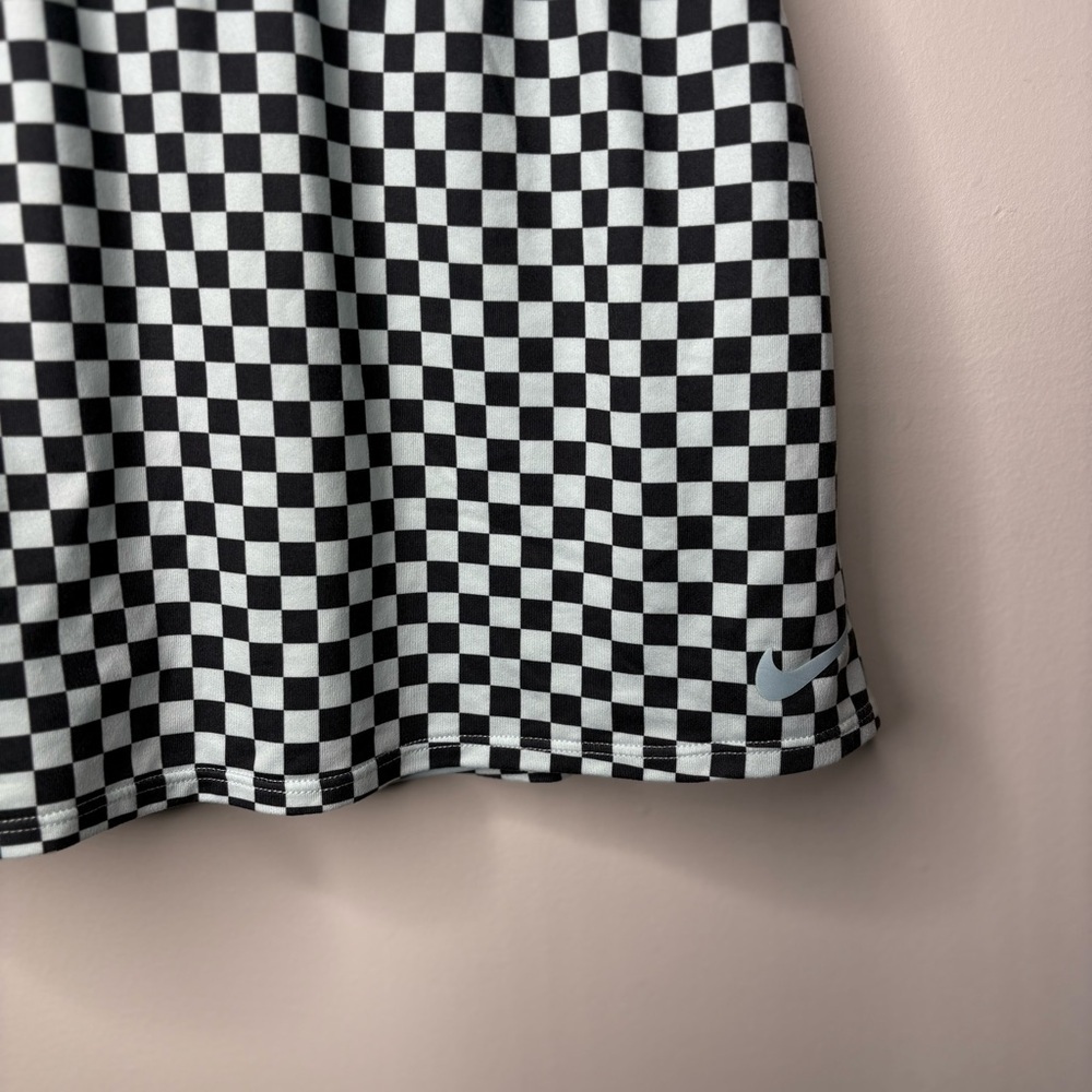 Nike Court Dri Fit Checkered Skirt Skort 2 in 1 Shorts Mini Active - Picture 2 of 6